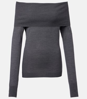 Top en laine vierge à encolure bardot | Stella McCartney