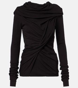 Off-shoulder cotton-blend jersey top  | Entire Studios