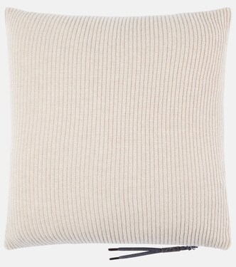 Ribbed-knit cashmere cushion | Brunello Cucinelli