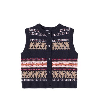Janou jacquard wool vest | Bonpoint