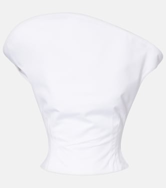 Asymmetric cotton bustier top | Magda Butrym