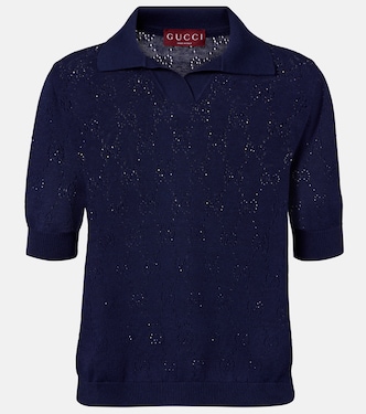 Polo GG en soie et coton | Gucci