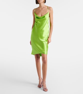 saint laurent satin dress Saint Laurent Long Silk Slip Dress