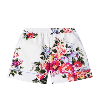 Floral cotton poplin shorts | Dolce&Gabbana Kids