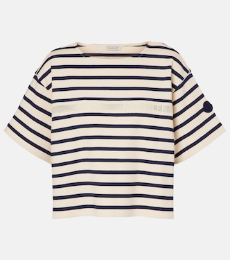 T-shirt rayé en coton | Moncler