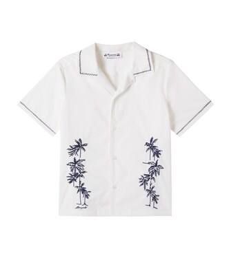 Steve embroidered cotton poplin shirt | Bonpoint