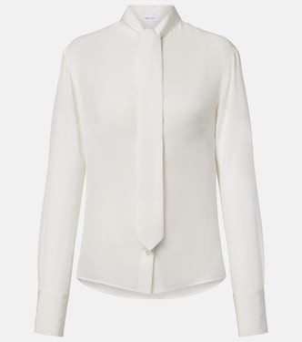 Tie-neck crêpe de chine blouse | McQueen