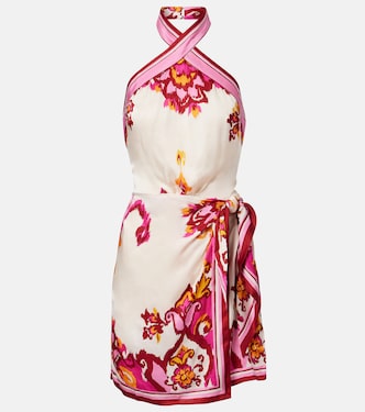 Manon printed satin minidress | Poupette St Barth