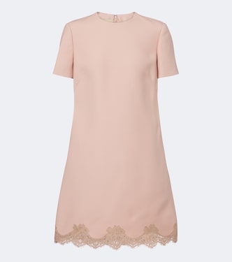 Crepe Couture lace-trimmed minidress  | Valentino