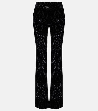 Pantaloni regular in velour | Gucci