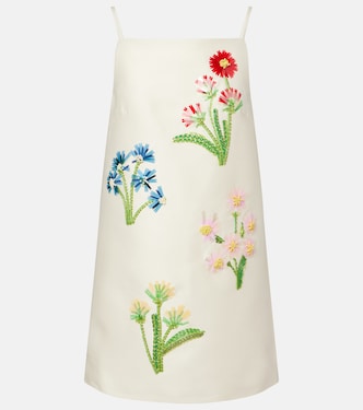 Leia embellished wool and silk minidress | Leo Lin