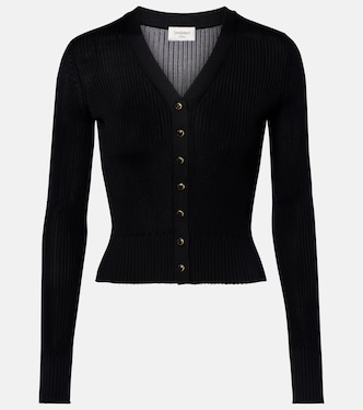 Ribbed-knit wool, cashmere, silk cardigan | Saint Laurent