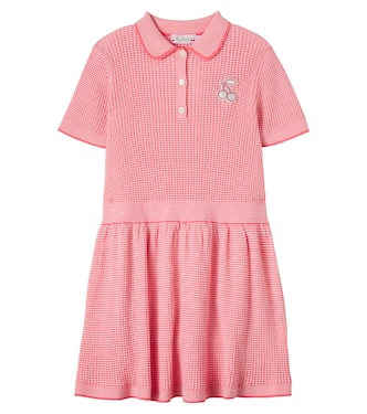 Marlie checked embroidered cotton dress | Bonpoint