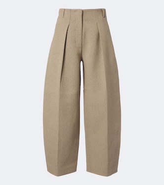 Ovalo cotton and wool-blend barrel-leg pants | Jacquemus