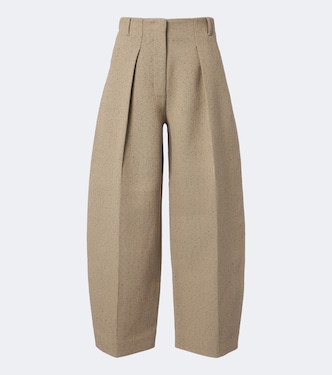 Ovalo cotton and wool-blend barrel-leg pants | Jacquemus