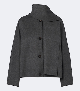 Scarf-detail virgin wool jacket | 'S Max Mara