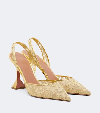 Holli lace slingback pumps | Amina Muaddi
