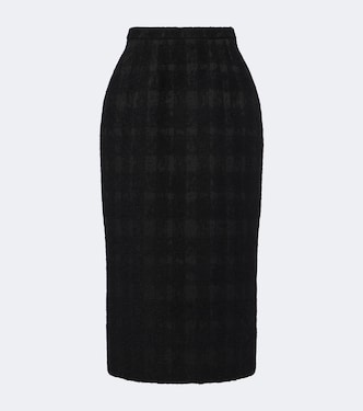 Jupe crayon en bouclé à carreaux | Dolce&Gabbana
