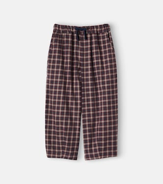 Sasha checked cotton pants | Wheat