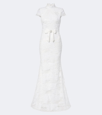 Medici embellished lace open-back gown | Rebecca Vallance