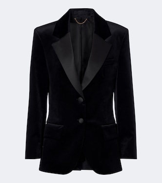Camilla cotton-blend velvet tuxedo jacket | Victoria Beckham