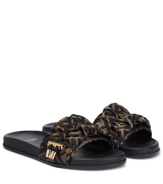 Pantoletten FF Vertigo aus Satin | Fendi