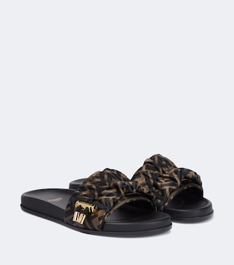 FF Vertigo satin slides | Fendi