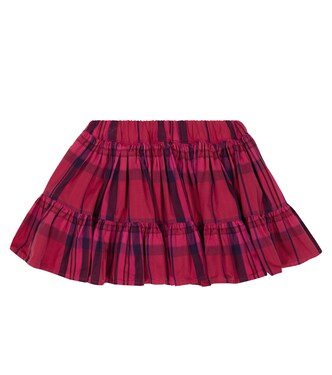 Tiered checked cotton skirt | Morley