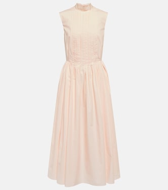 Prinesa pleated cotton midi dress | Roksanda