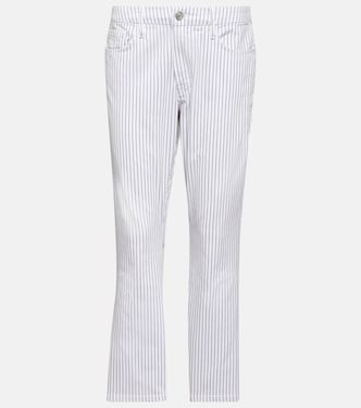 Le Crop Mini striped mid-rise bootcut jeans | Frame