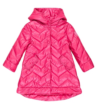 Chevron-quilted padded coat | Monnalisa