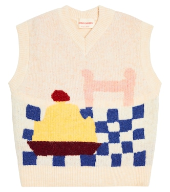 Yummy Cake jacquard sweater vest | Bobo Choses