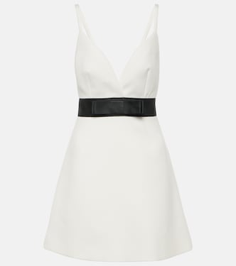 فستان قصير من الحرير المخلوط والصوف | Dolce&Gabbana