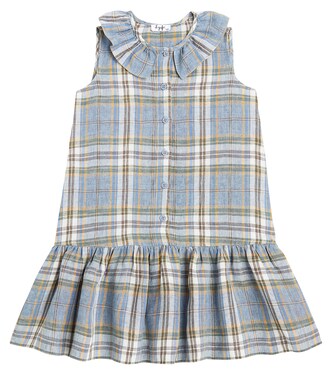 Checked linen dress | Il Gufo