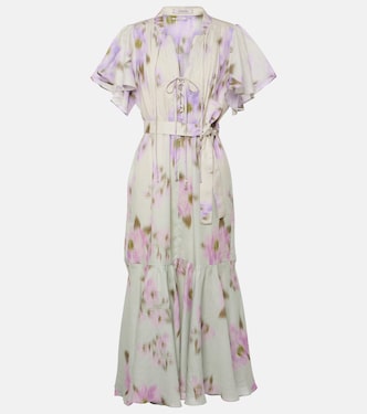 Robe midi Blooming Volumes en coton | Dorothee Schumacher