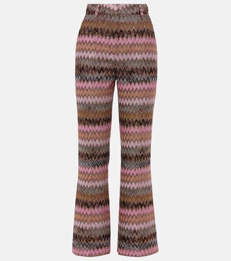Pantalon évasé Zig Zag métallisé | Missoni