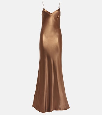Provence satin maxi dress | Galvan