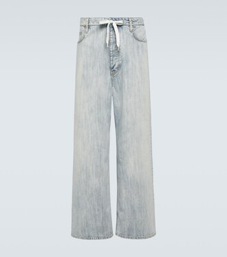 Weite Mid-Rise-Hose aus Baumwoll-Twill | Balenciaga