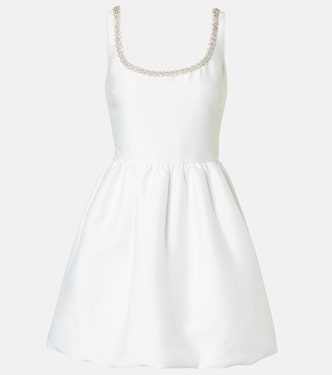 Crystal-embellished taffetta minidress | Self-Portrait