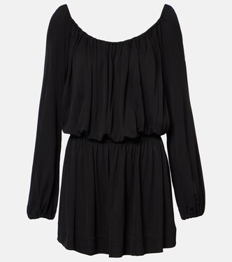 Draped jersey minidress | Saint Laurent