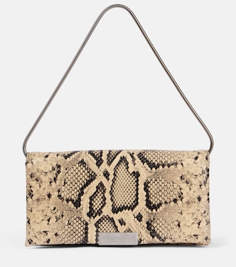Carnet snake-effect leather clutch | Jil Sander
