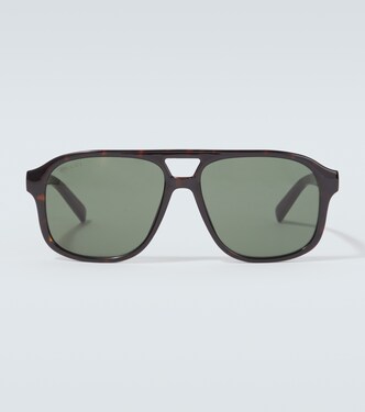Web Stripe aviator sunglasses | Gucci
