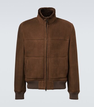 Bomberjacke aus Veloursleder mit Shearling | Thom Sweeney