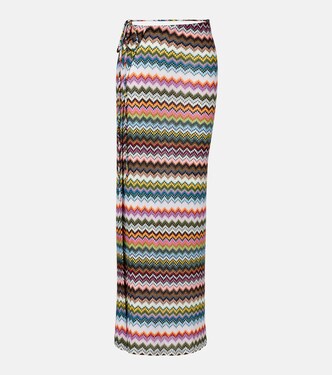 Zigzag lamé wrap skirt | Missoni