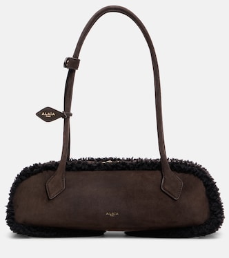 Le Teckel Medium suede shoulder bag | Alaïa