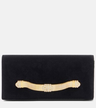 Bvlgari Tubogas embellished velvet clutch | Bvlgari