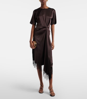 staud brown silk dress Staud, Juanita satin gown, Women, Brown, US 16, Dresses, Materialmix