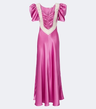 Lace-trimmed silk cocktail dress | Rodarte