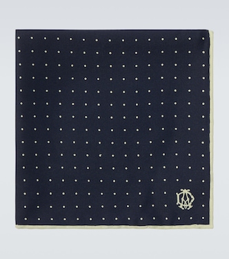 Polka-dot silk pocket square | Dunhill