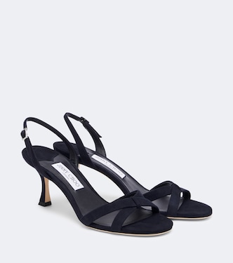 Elsy绒面革露跟凉鞋 | Jimmy Choo